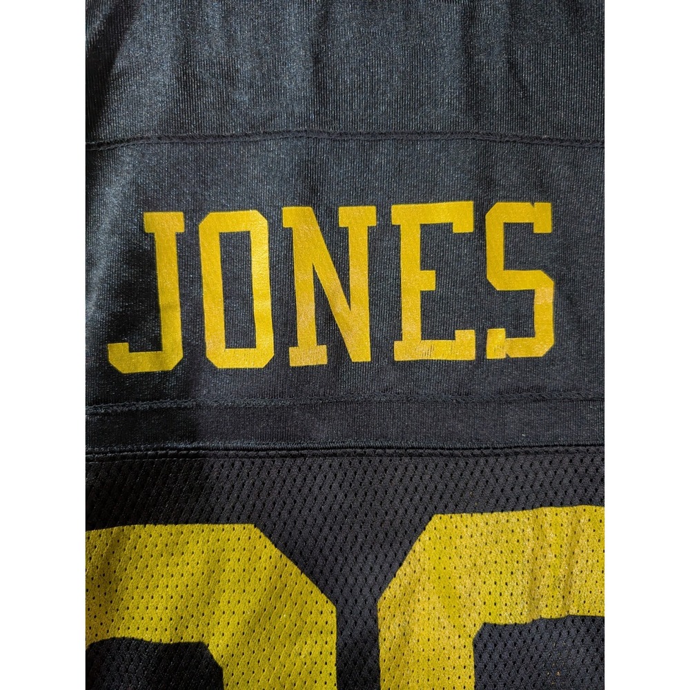 Vintage Reebok Thomas Jones New York Jets NFL Jersey Navy Gold Alt Size S - Picture 9 of 12